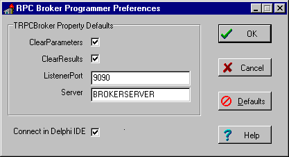 Broker Programmer Preferences Dialog Box