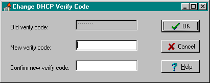 Change Verify Code Dialog Box
